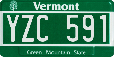 VT license plate YZC591