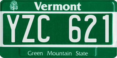 VT license plate YZC621