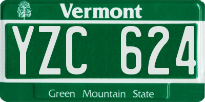 VT license plate YZC624