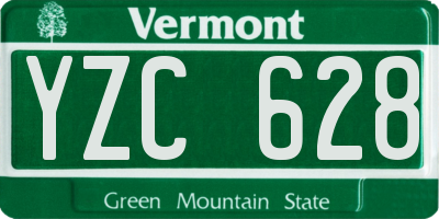 VT license plate YZC628
