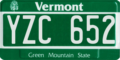 VT license plate YZC652