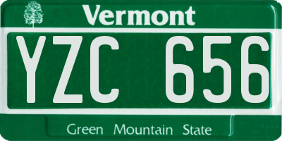 VT license plate YZC656