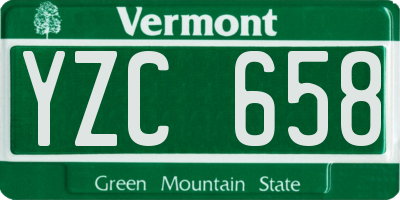 VT license plate YZC658