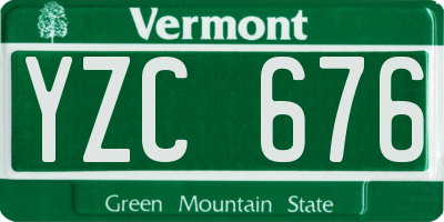 VT license plate YZC676