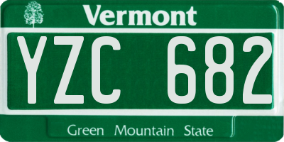 VT license plate YZC682