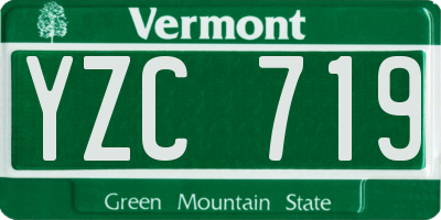 VT license plate YZC719