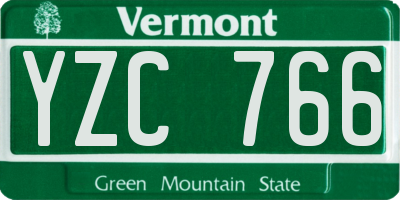 VT license plate YZC766