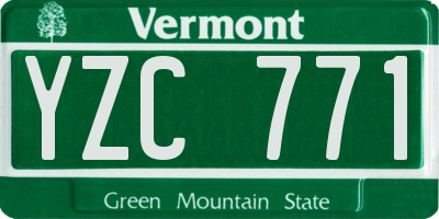 VT license plate YZC771
