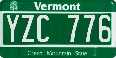 VT license plate YZC776