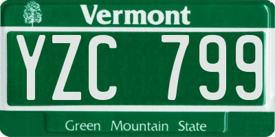 VT license plate YZC799