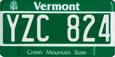 VT license plate YZC824