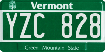 VT license plate YZC828