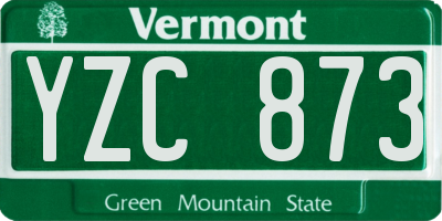 VT license plate YZC873