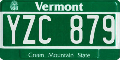 VT license plate YZC879