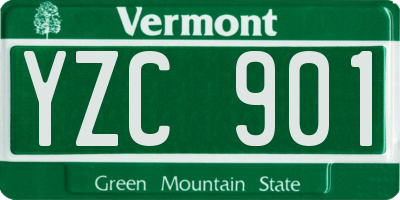 VT license plate YZC901