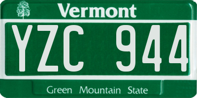 VT license plate YZC944