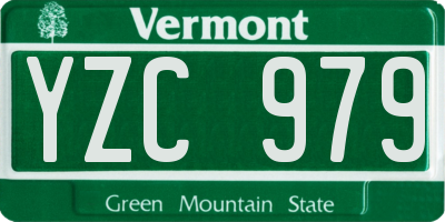 VT license plate YZC979