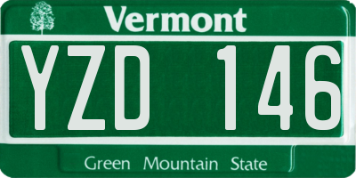VT license plate YZD146