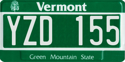 VT license plate YZD155