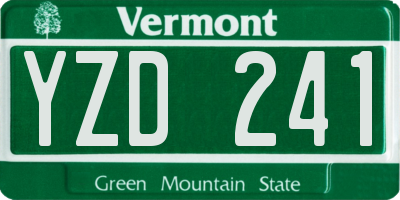 VT license plate YZD241