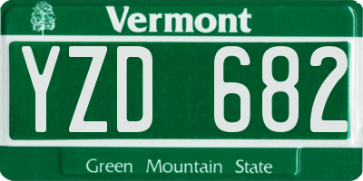 VT license plate YZD682