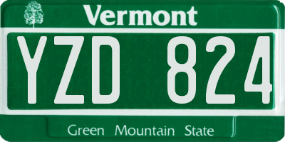 VT license plate YZD824
