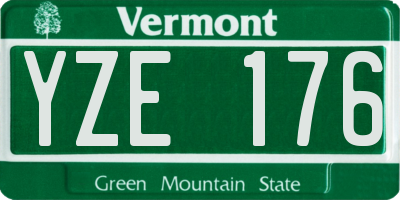 VT license plate YZE176