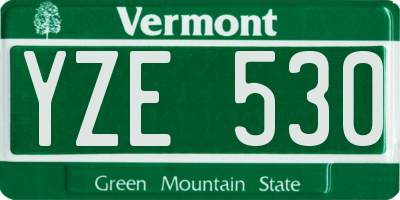 VT license plate YZE530