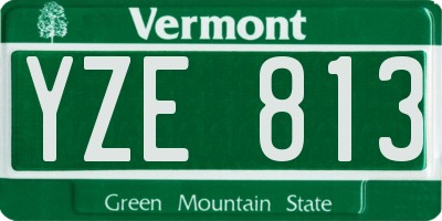VT license plate YZE813