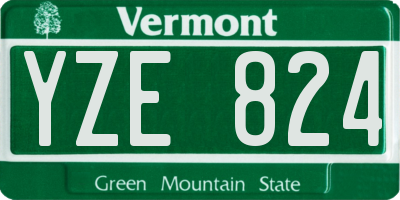 VT license plate YZE824