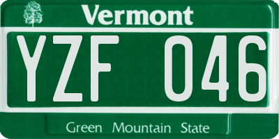 VT license plate YZF046