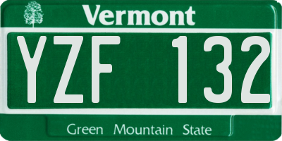VT license plate YZF132