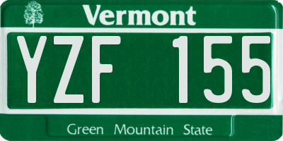 VT license plate YZF155