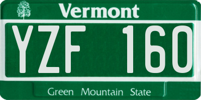 VT license plate YZF160
