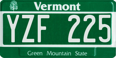 VT license plate YZF225