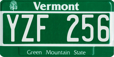 VT license plate YZF256