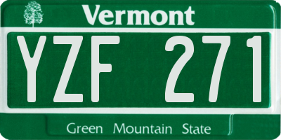 VT license plate YZF271