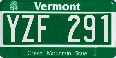 VT license plate YZF291