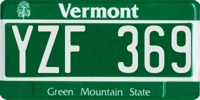 VT license plate YZF369