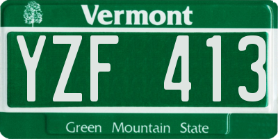 VT license plate YZF413