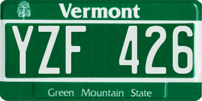 VT license plate YZF426