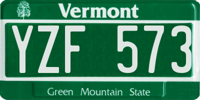 VT license plate YZF573