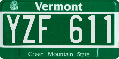 VT license plate YZF611