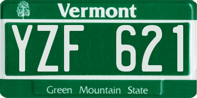 VT license plate YZF621