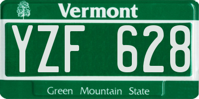 VT license plate YZF628
