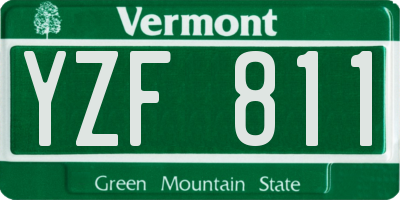 VT license plate YZF811