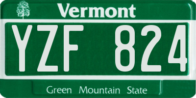 VT license plate YZF824