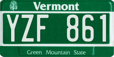 VT license plate YZF861
