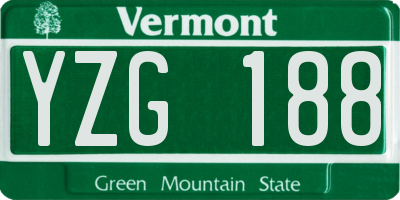 VT license plate YZG188