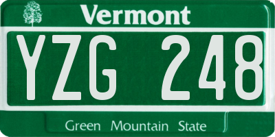 VT license plate YZG248
